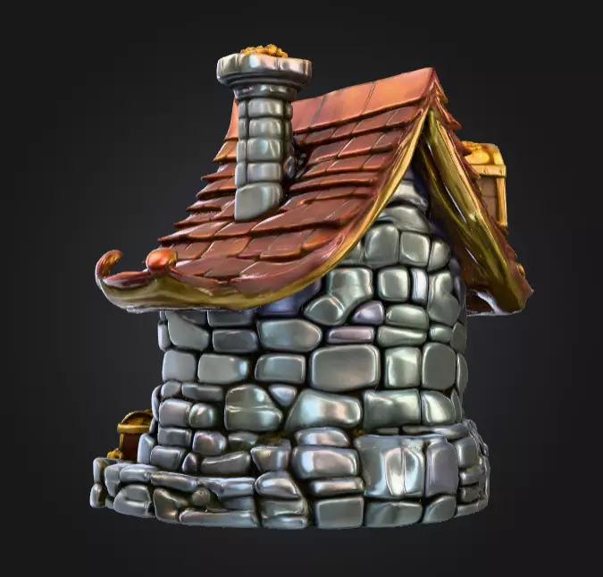 Haven of Gold and Secrets House Low-poly 3D model_6