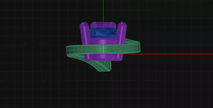 2 Prong Diamond Pendant 3D print model_2