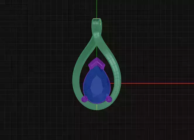 2 Prong Diamond Pendant