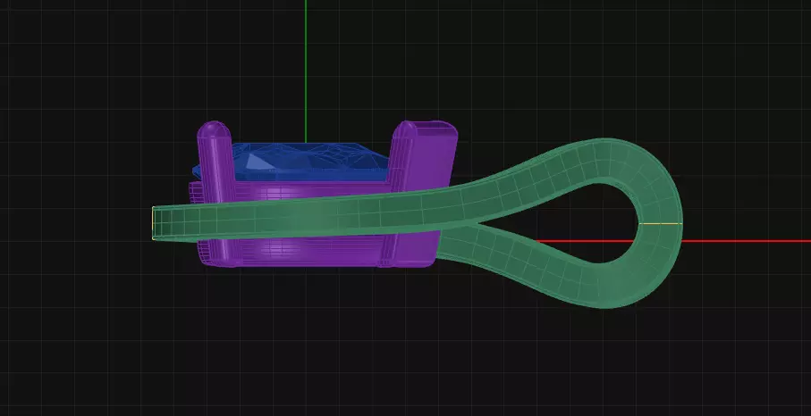 2 Prong Diamond Pendant 3D print model_3