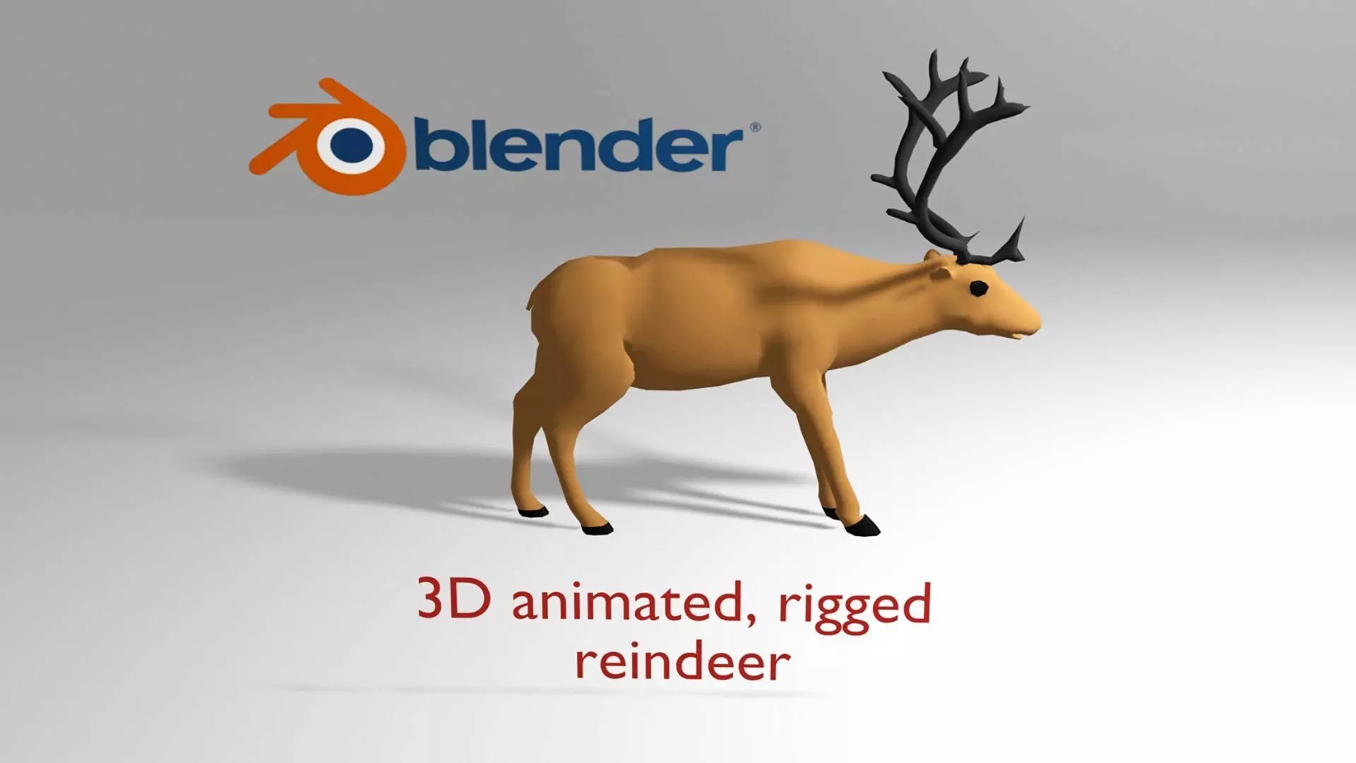 Simple low poly cartoon reindeer Free 3D model