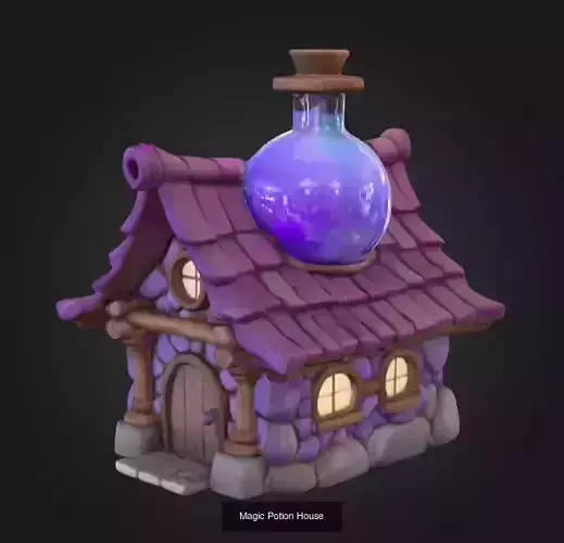 Enchanted Fantasy House Pack 3D Model Collection