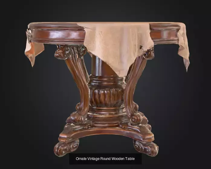 Ornate Wooden Tables Collection _4