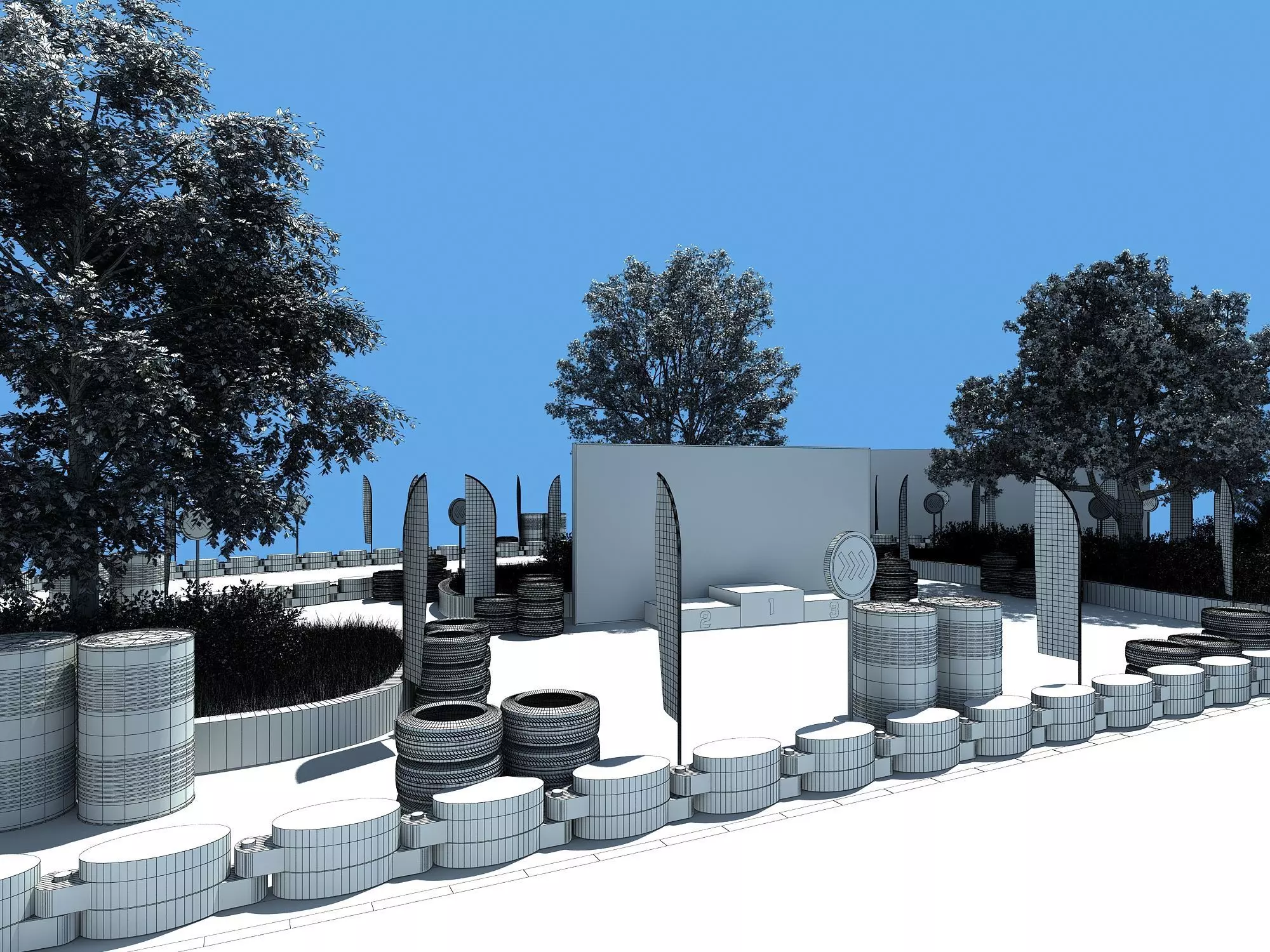 Kart race track 3D model_11