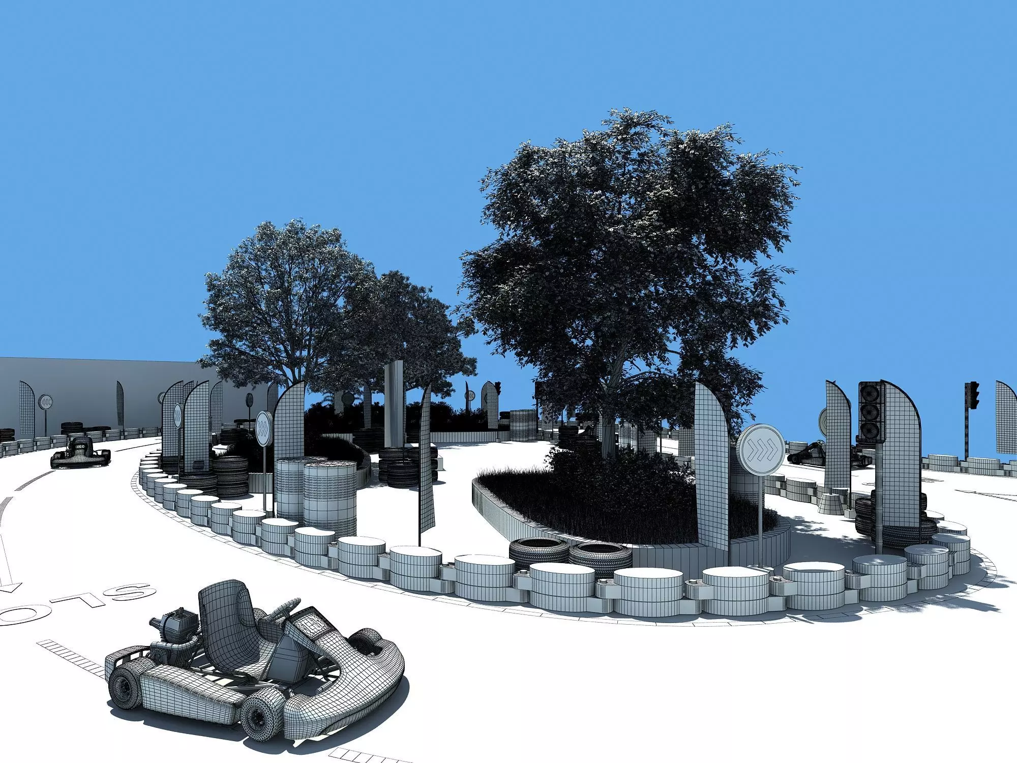 Kart race track 3D model_9