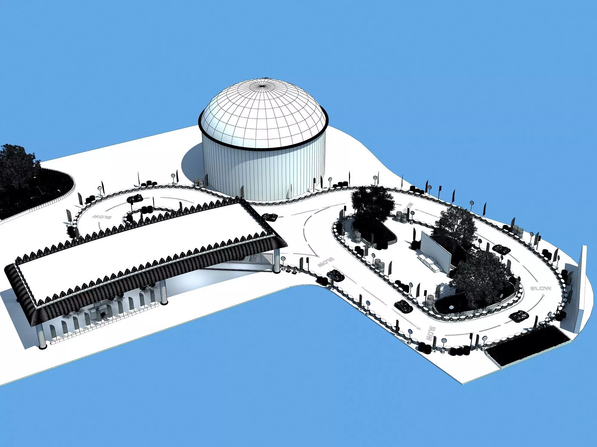 Kart race track 3D model_7