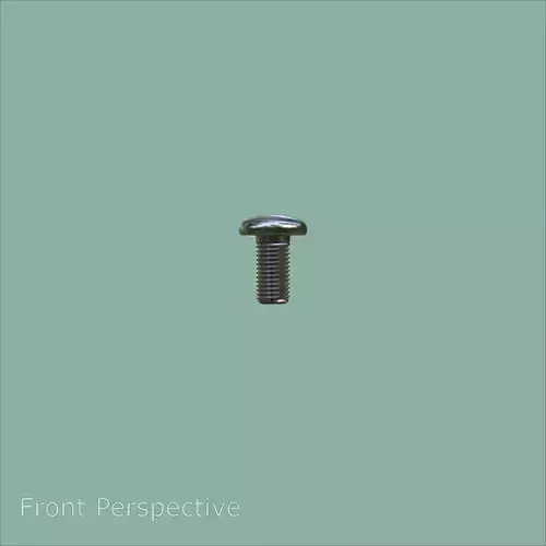 Steel Stained M4 Bolt Allen Pan Head With 4K PBR Texture 3D model 2