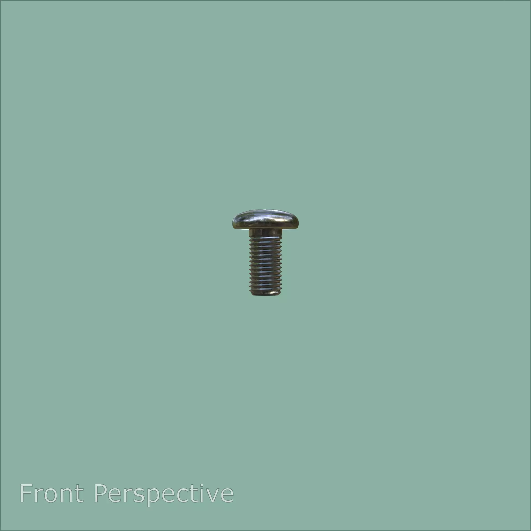 Steel Stained M4 Bolt Allen Pan Head With 4K PBR Texture 3D model_1