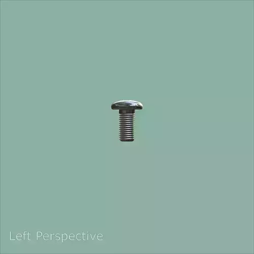 Steel Stained M4 Bolt Allen Pan Head With 4K PBR Texture 3D model 4