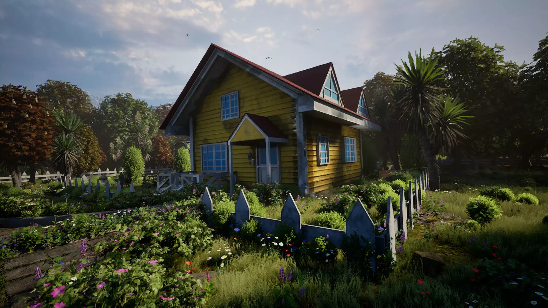 Wooden Cottage Garden House PBR Textured 3D Model Free low-poly 3D model_5