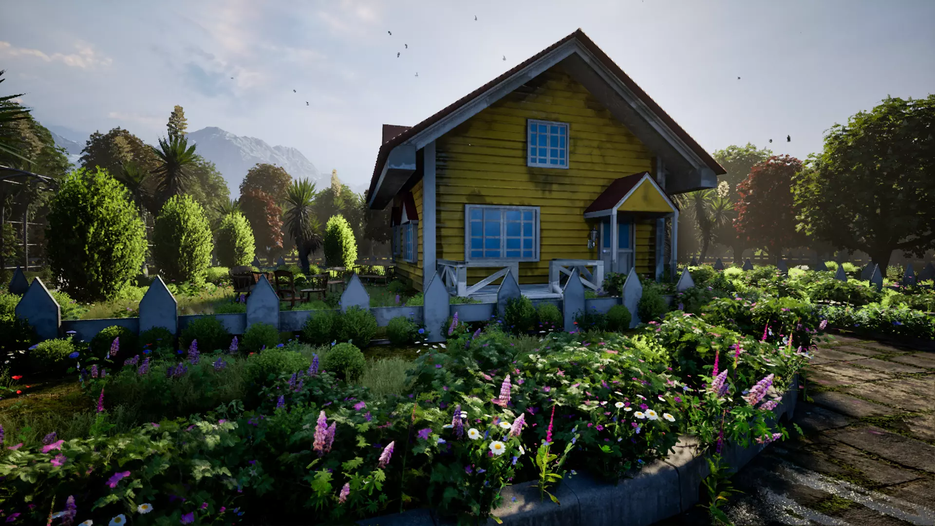 Wooden Cottage Garden House PBR Textured 3D Model Free low-poly 3D model_3