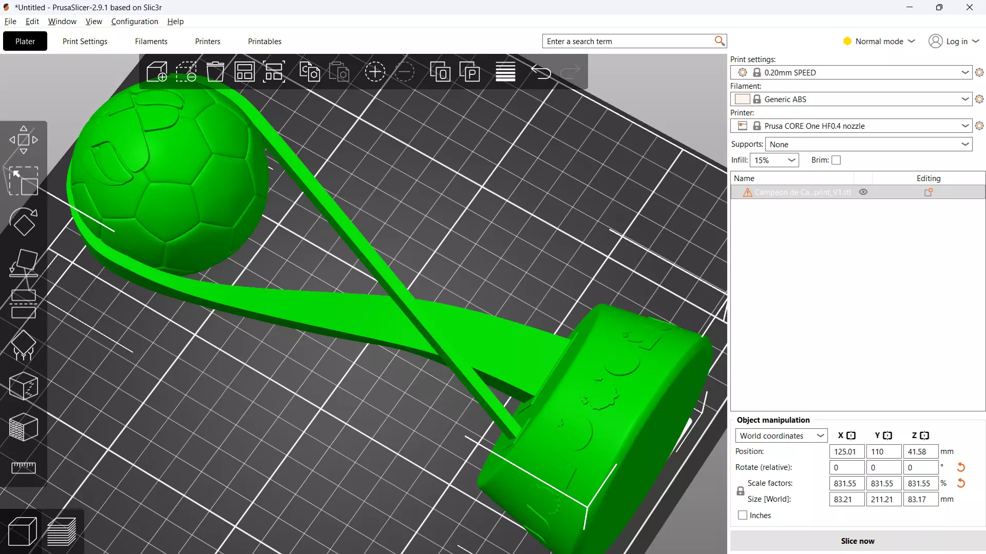 Campeon de Campeones mexican football trophy award 3D model_18