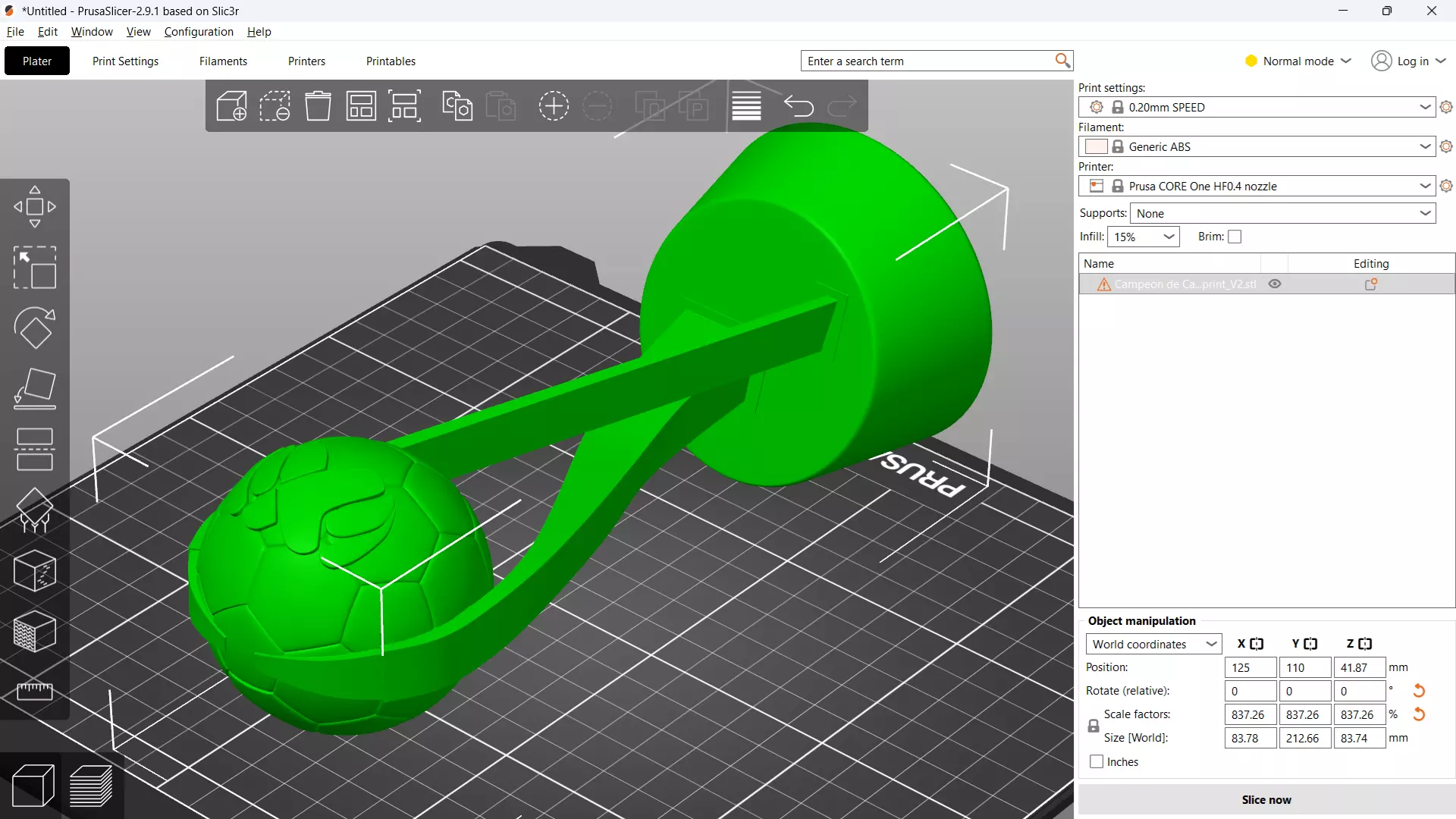 Campeon de Campeones mexican football trophy award 3D model_17