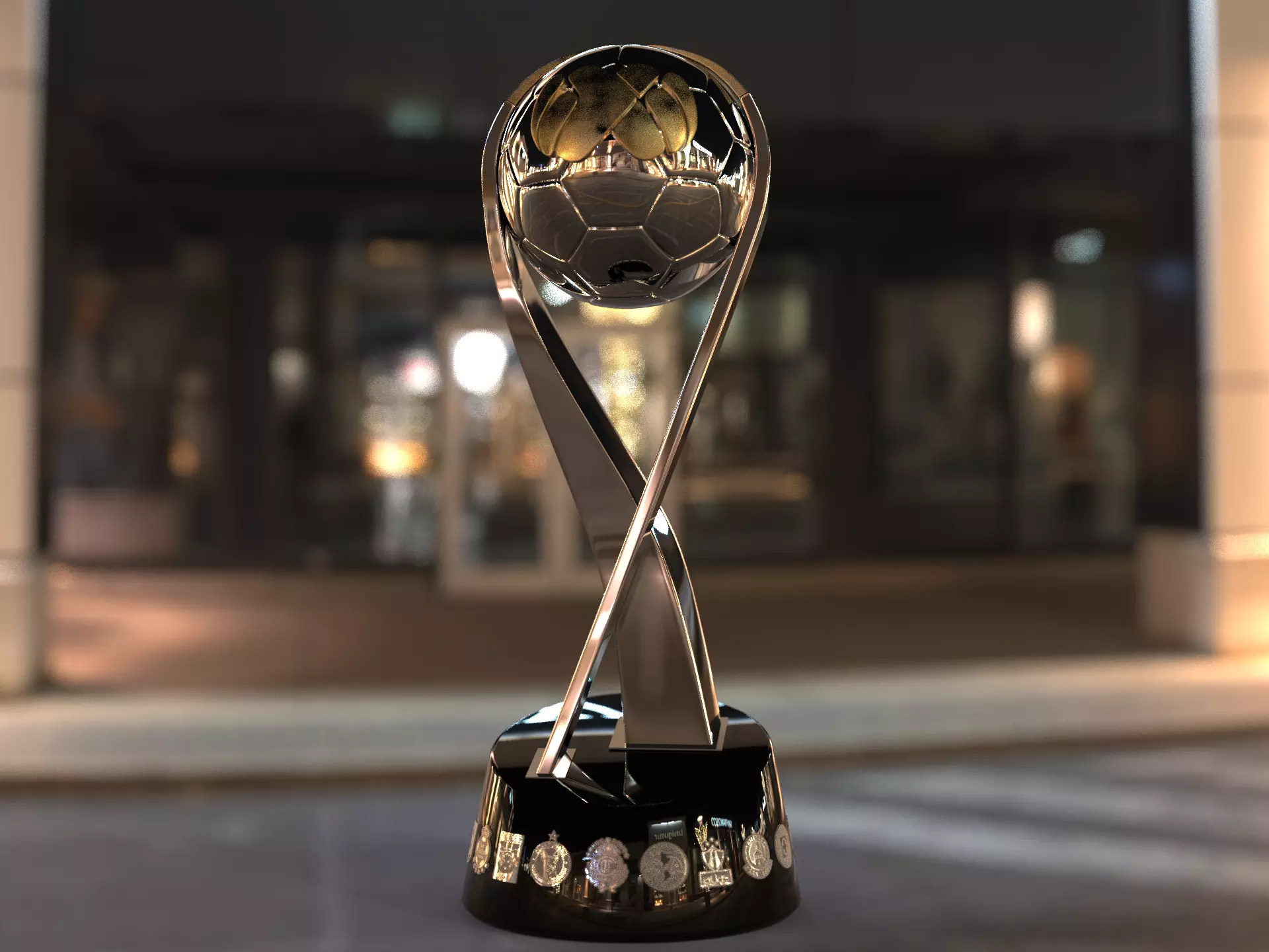 Campeon de Campeones mexican football trophy award 3D model_8