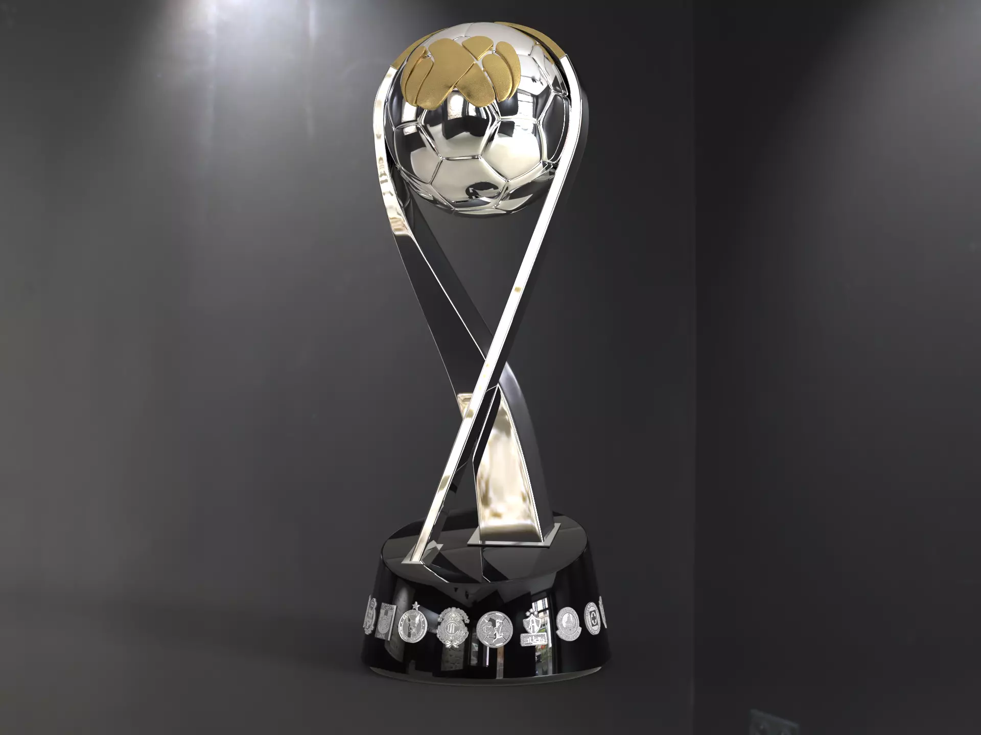 Campeon de Campeones mexican football trophy award 3D model_6