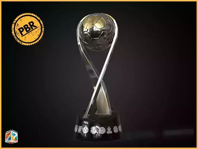 Campeon de Campeones mexican football trophy award 3D model
