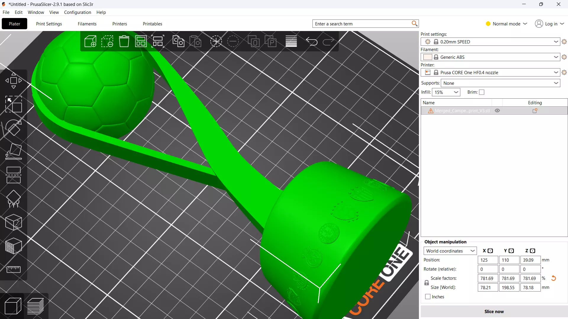 Campeon de Campeones mexican football trophy award 3D model_22