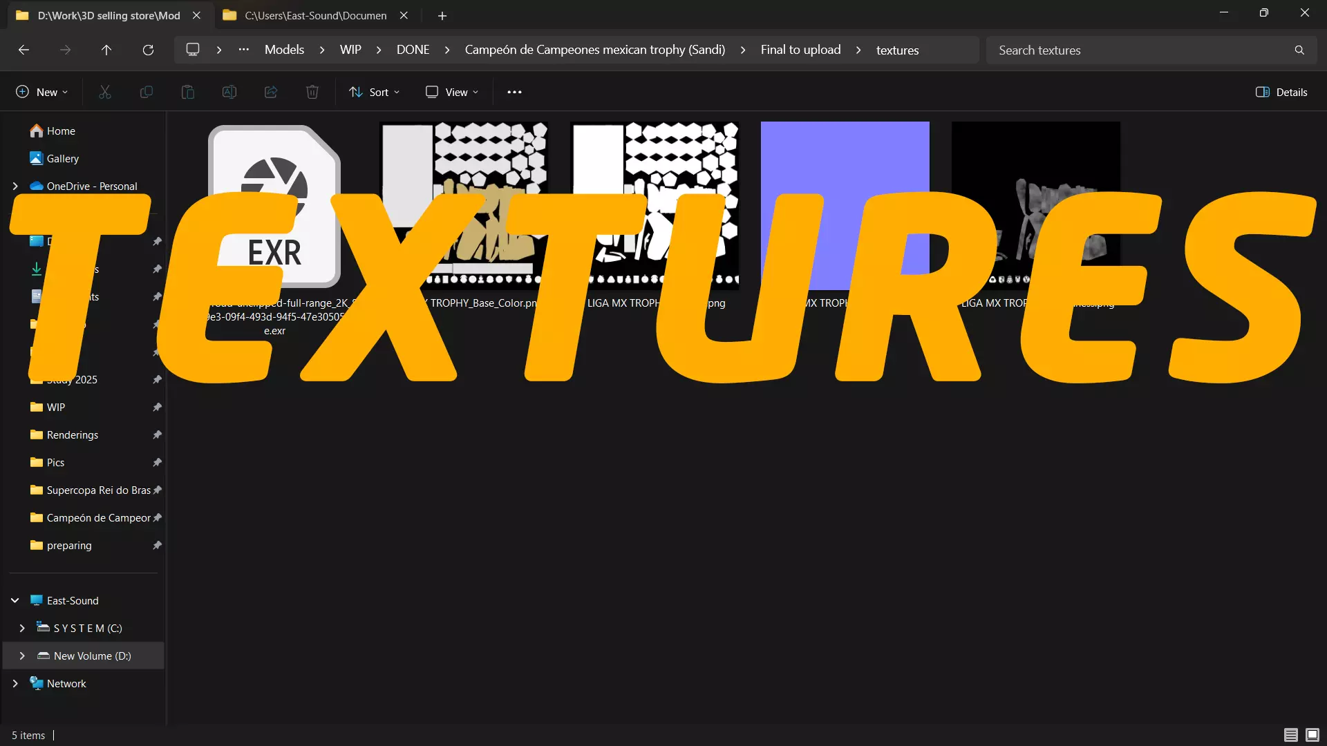 Campeon de Campeones mexican football trophy award 3D model_4