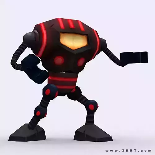 3DRT-Chibii-robot-04 robot Low-poly 3D model