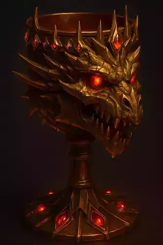 Dragon Chalice - Stylized Fantasy Goblet
