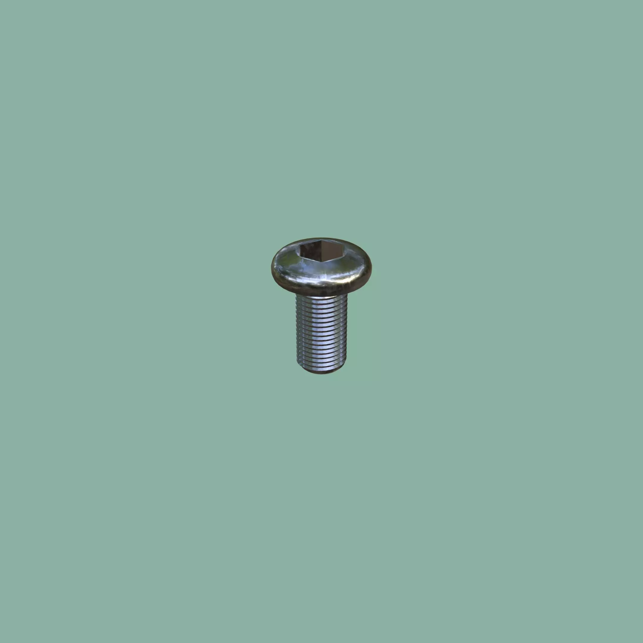 Steel Stained M5 Bolt Allen Pan Head 3D Model 3D model_0