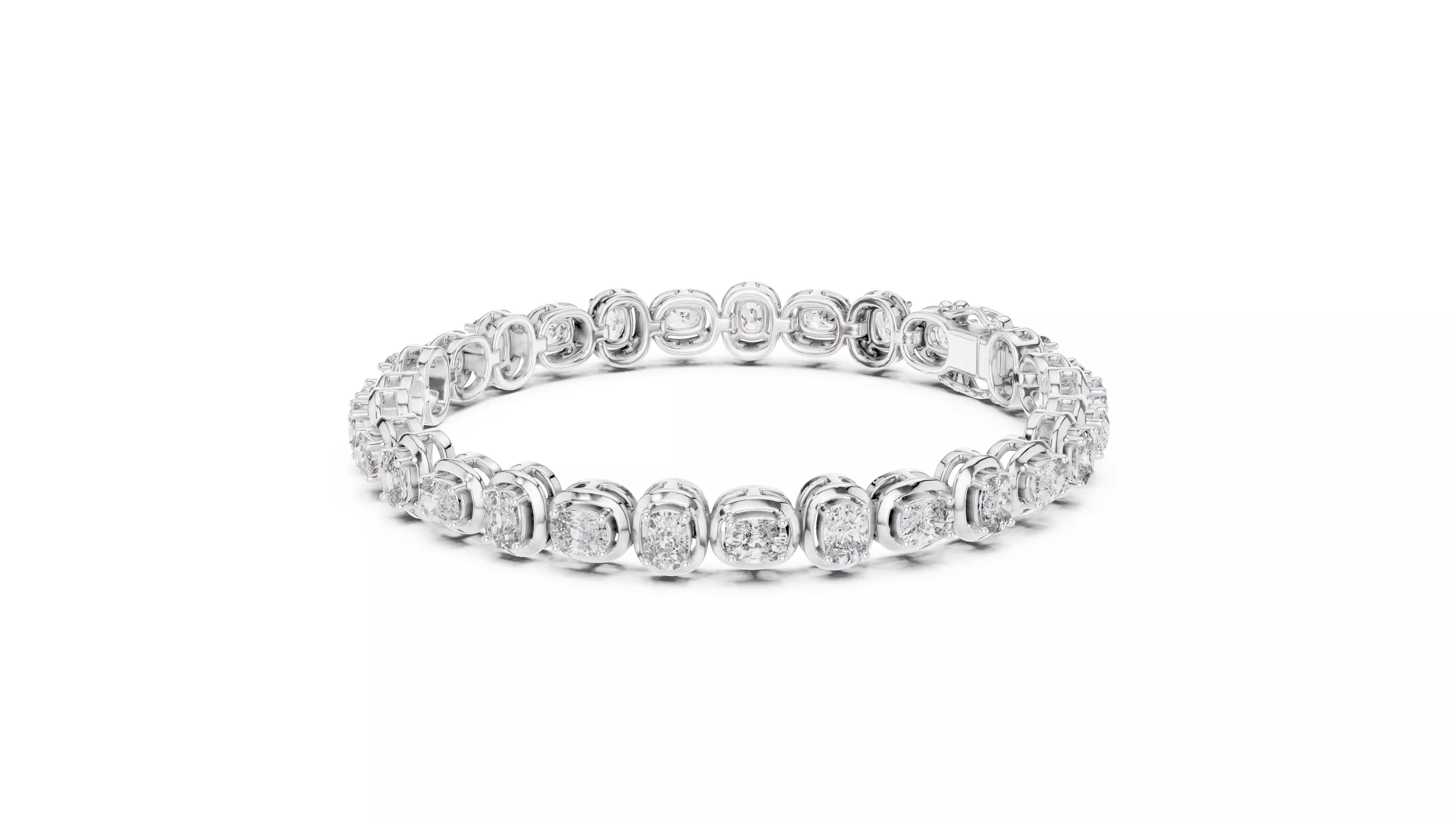 Tennis Bracelet 3dm stl renders Animation video details 3D print model_6