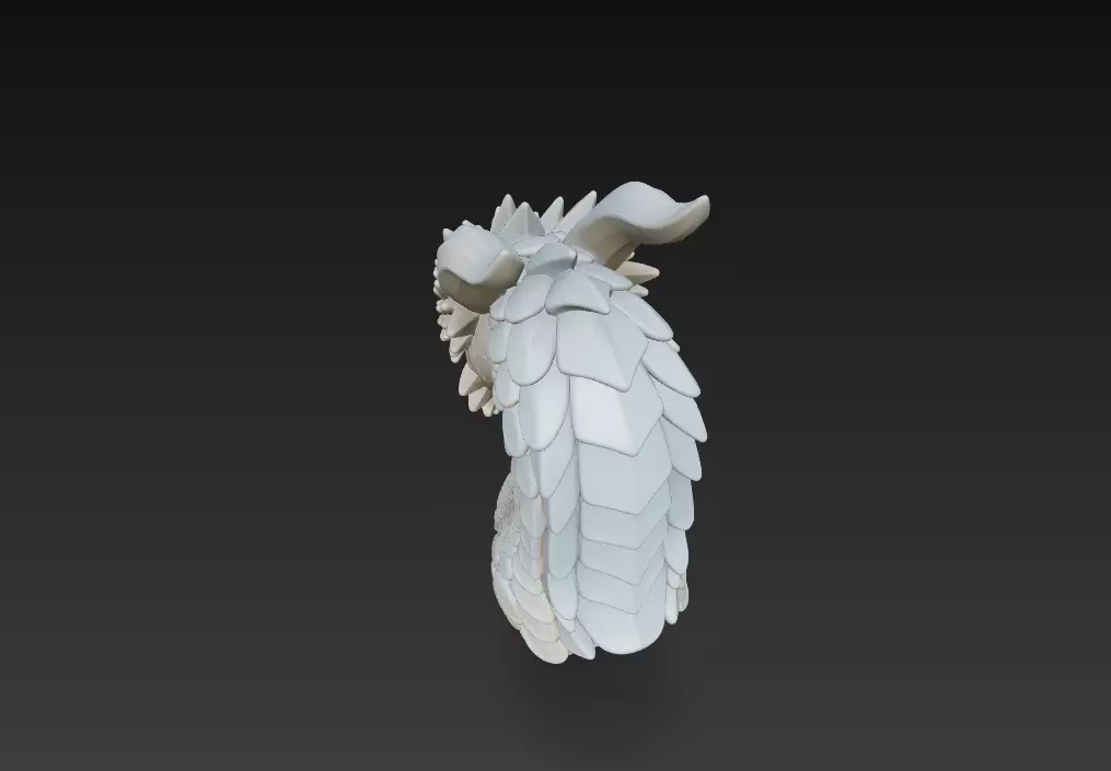 Dragon Head - Stylized 3D Sculpture 3D print model_2