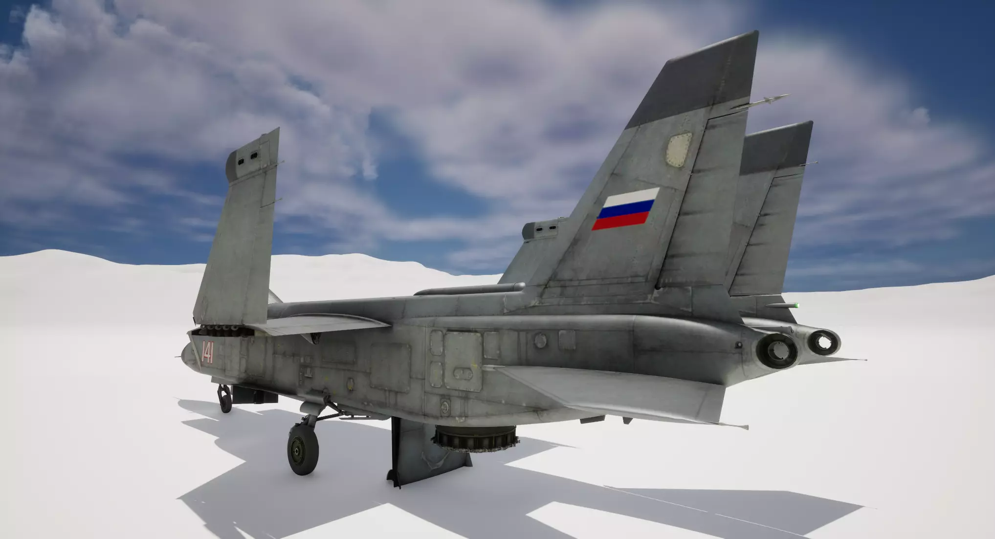Rigged Yak-141 VTOL Fighter 3D model_19