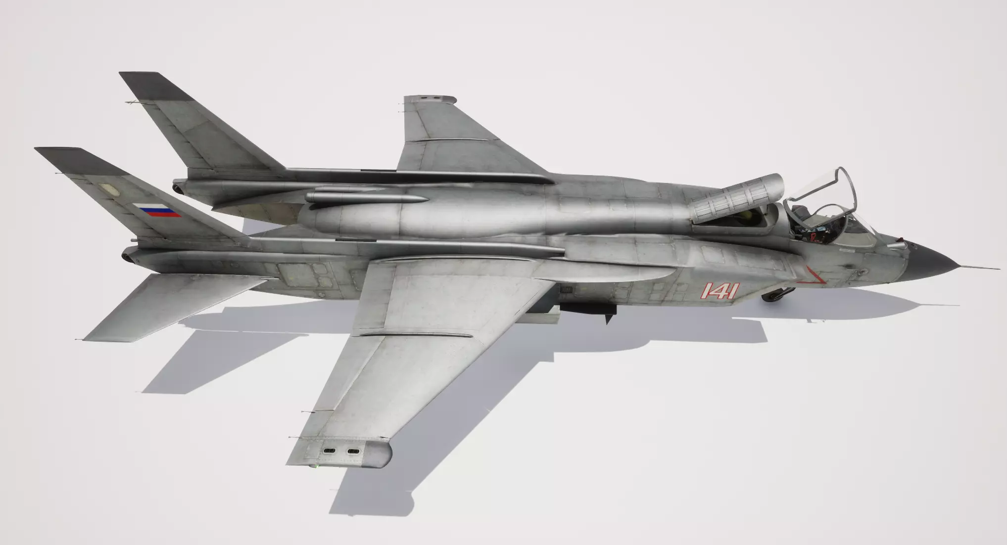 Rigged Yak-141 VTOL Fighter 3D model_7