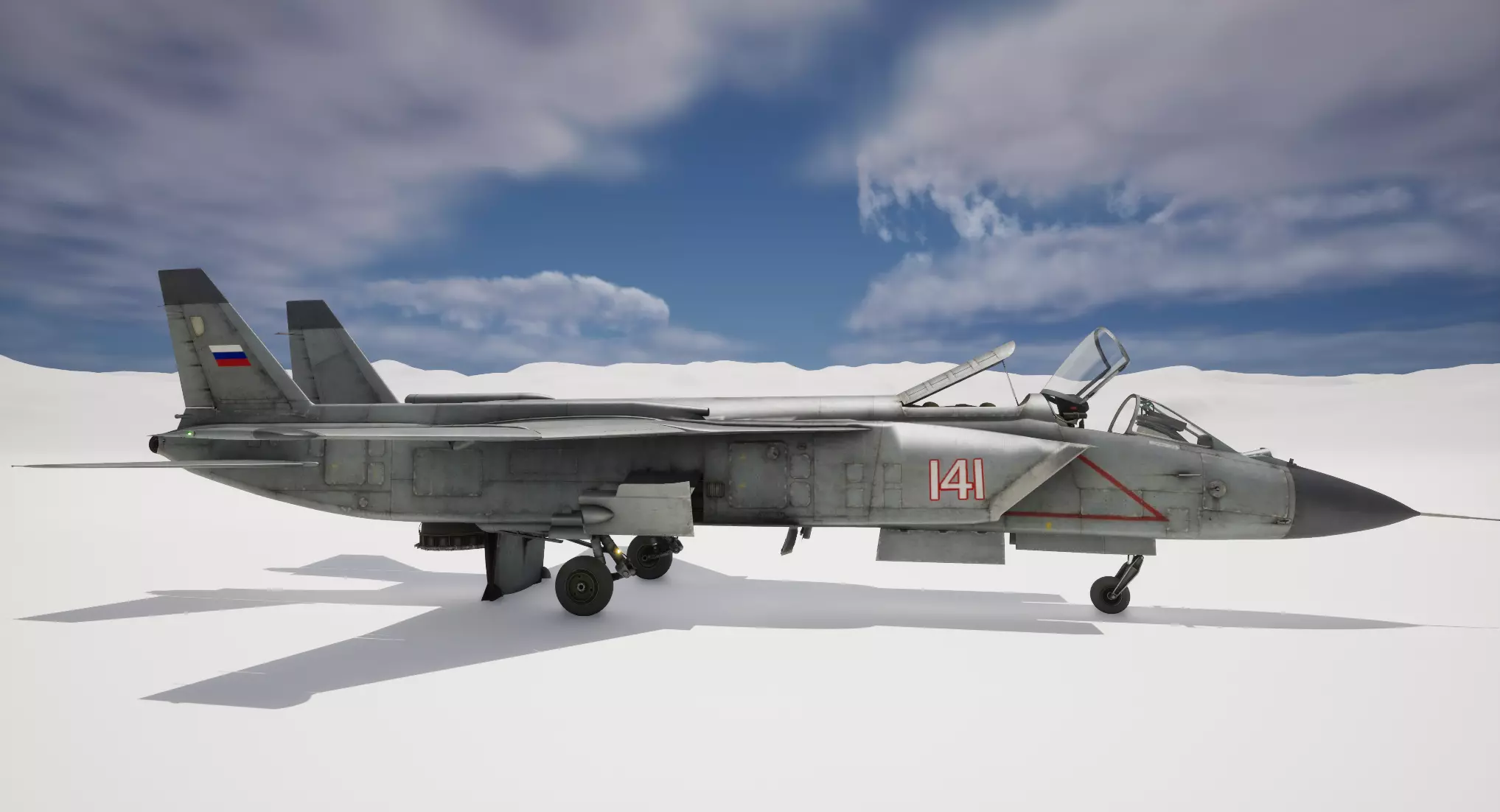 Rigged Yak-141 VTOL Fighter 3D model_6