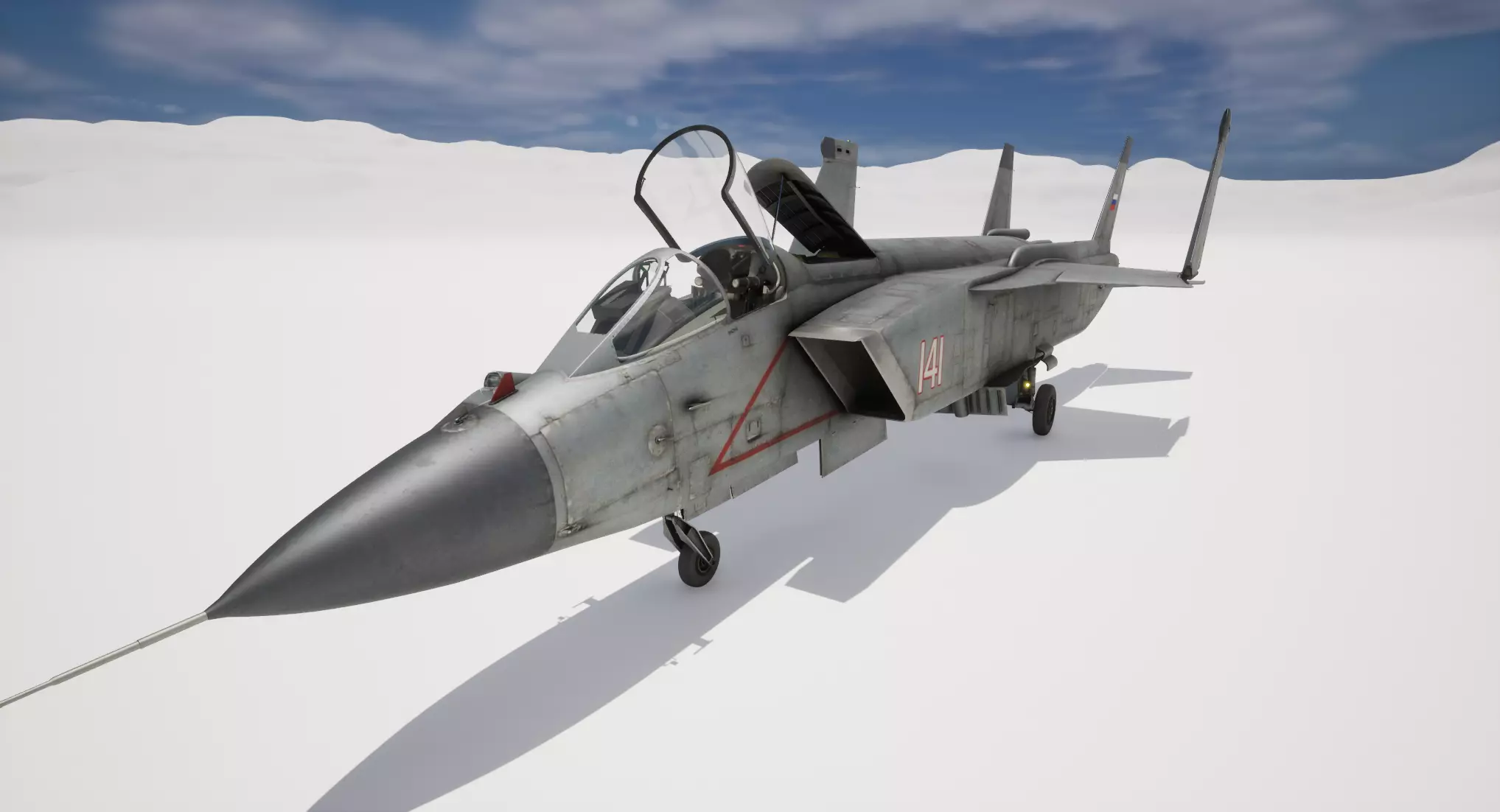 Rigged Yak-141 VTOL Fighter 3D model_16