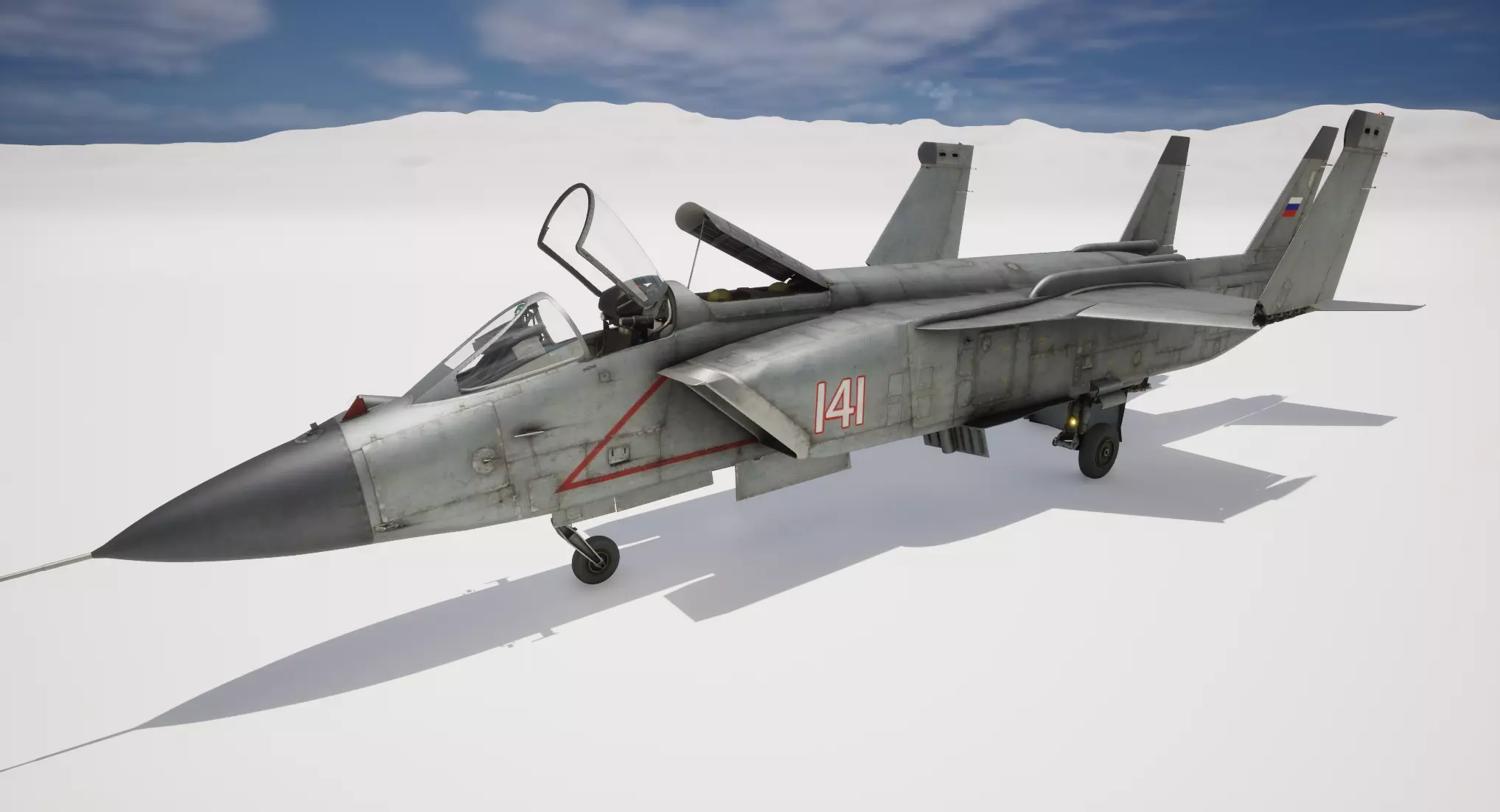 Rigged Yak-141 VTOL Fighter 3D model_17