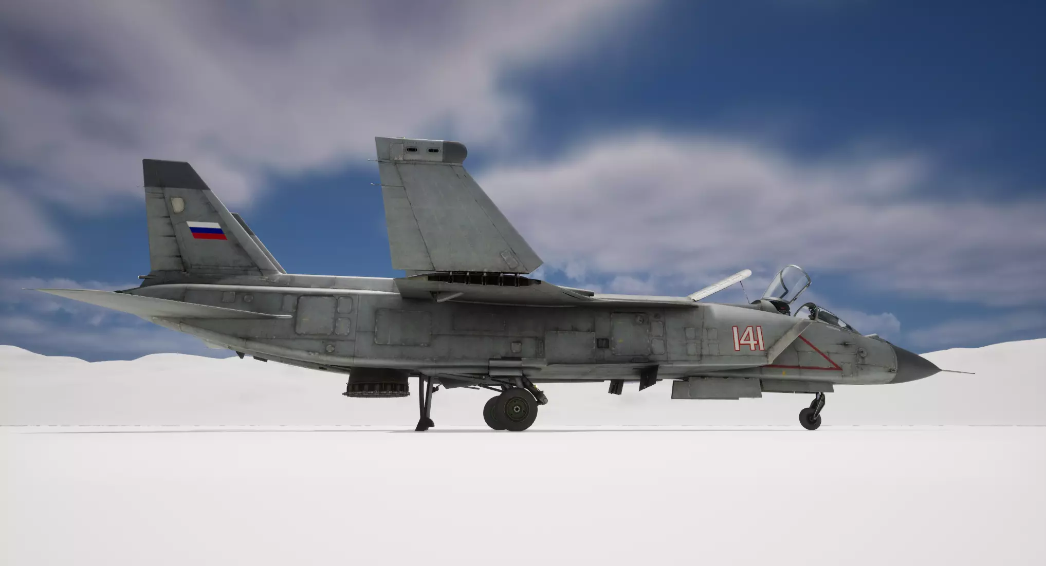 Rigged Yak-141 VTOL Fighter 3D model_5