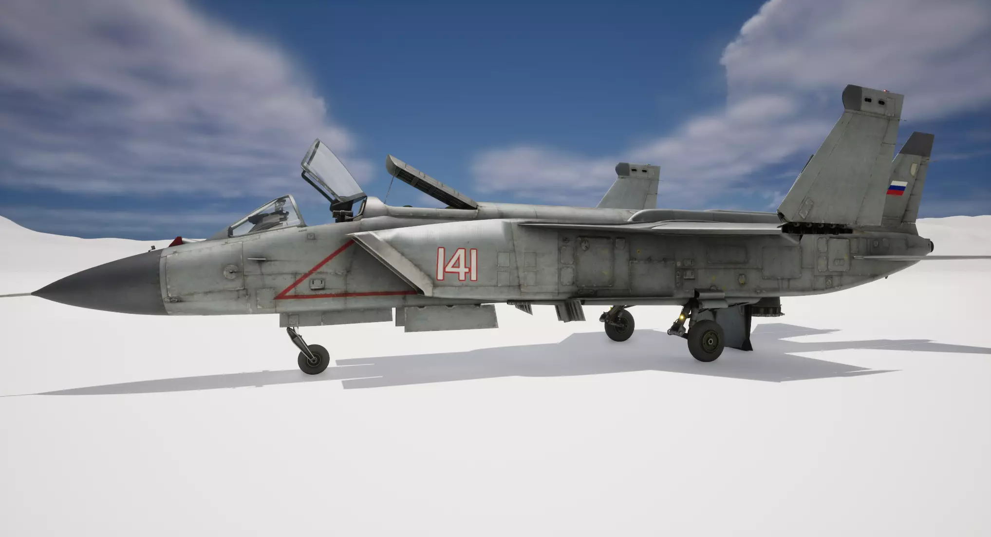 Rigged Yak-141 VTOL Fighter 3D model_0