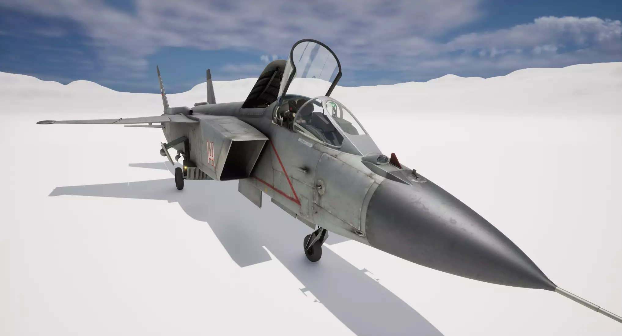 Rigged Yak-141 VTOL Fighter 3D model_9