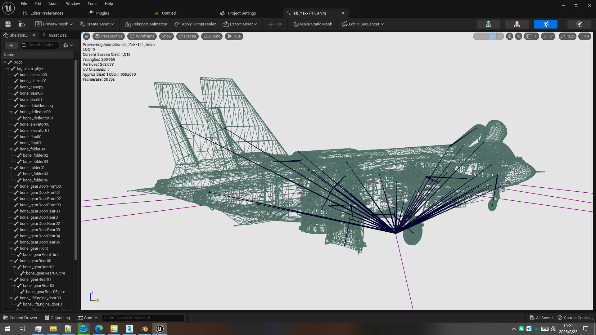 Rigged Yak-141 VTOL Fighter 3D model_20