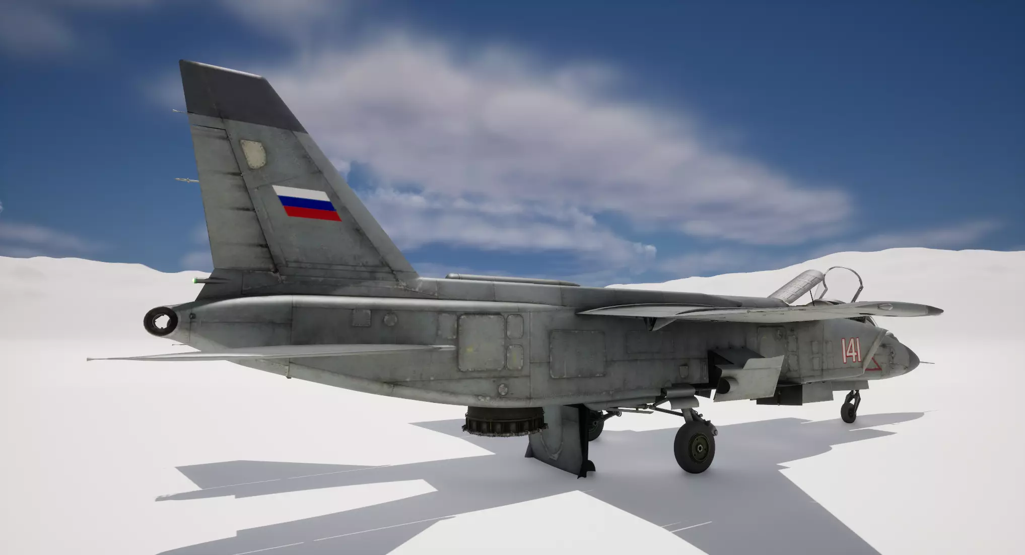 Rigged Yak-141 VTOL Fighter 3D model_13