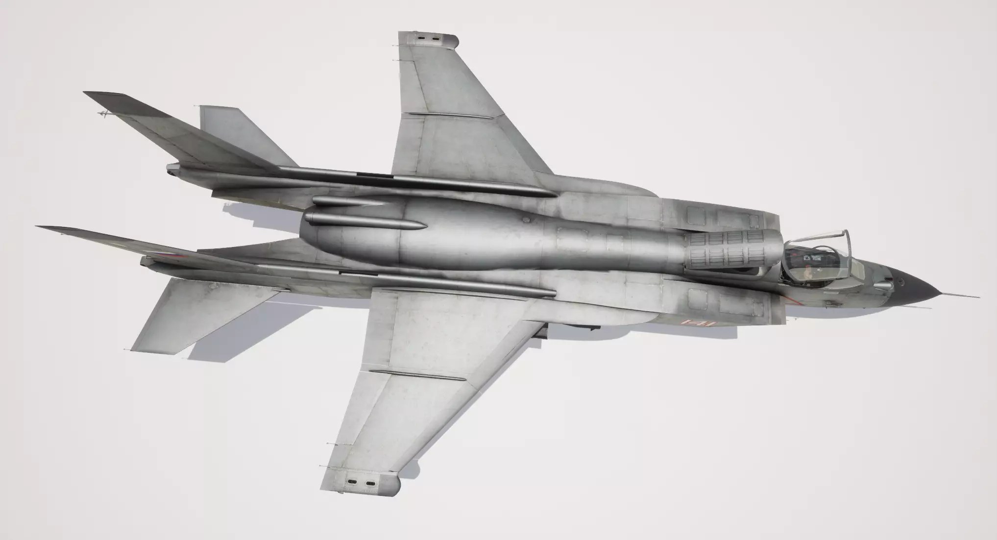 Rigged Yak-141 VTOL Fighter 3D model_8