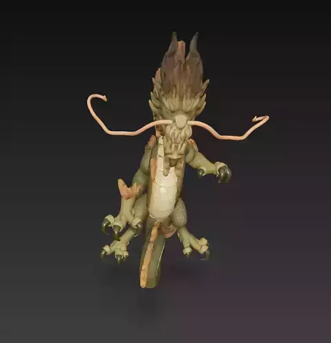 Majestic Eastern Dragon - Detailed Fantasy 3D Sculpture 3D print model
