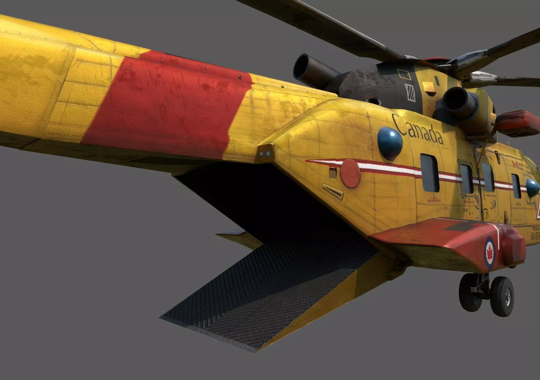 airplane Jet Low-poly 3D model_5