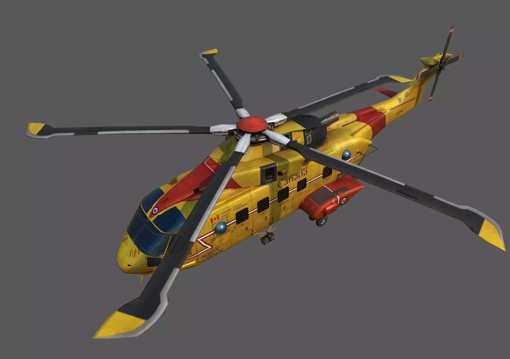 airplane Jet Low-poly 3D model_2