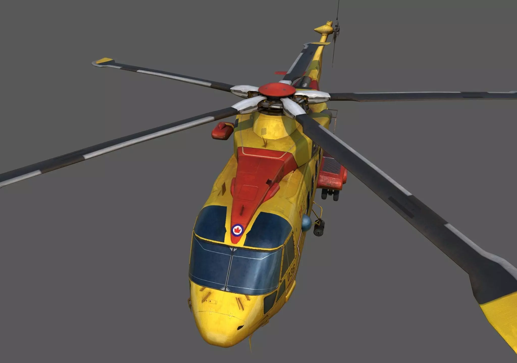 airplane Jet Low-poly 3D model_3