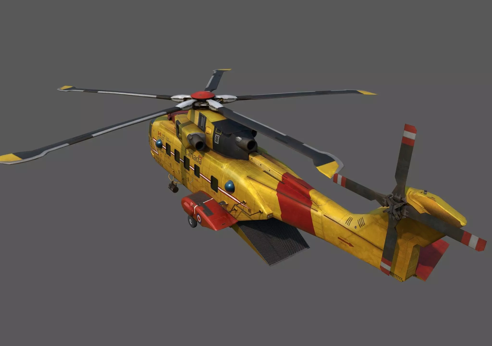 airplane Jet Low-poly 3D model_1