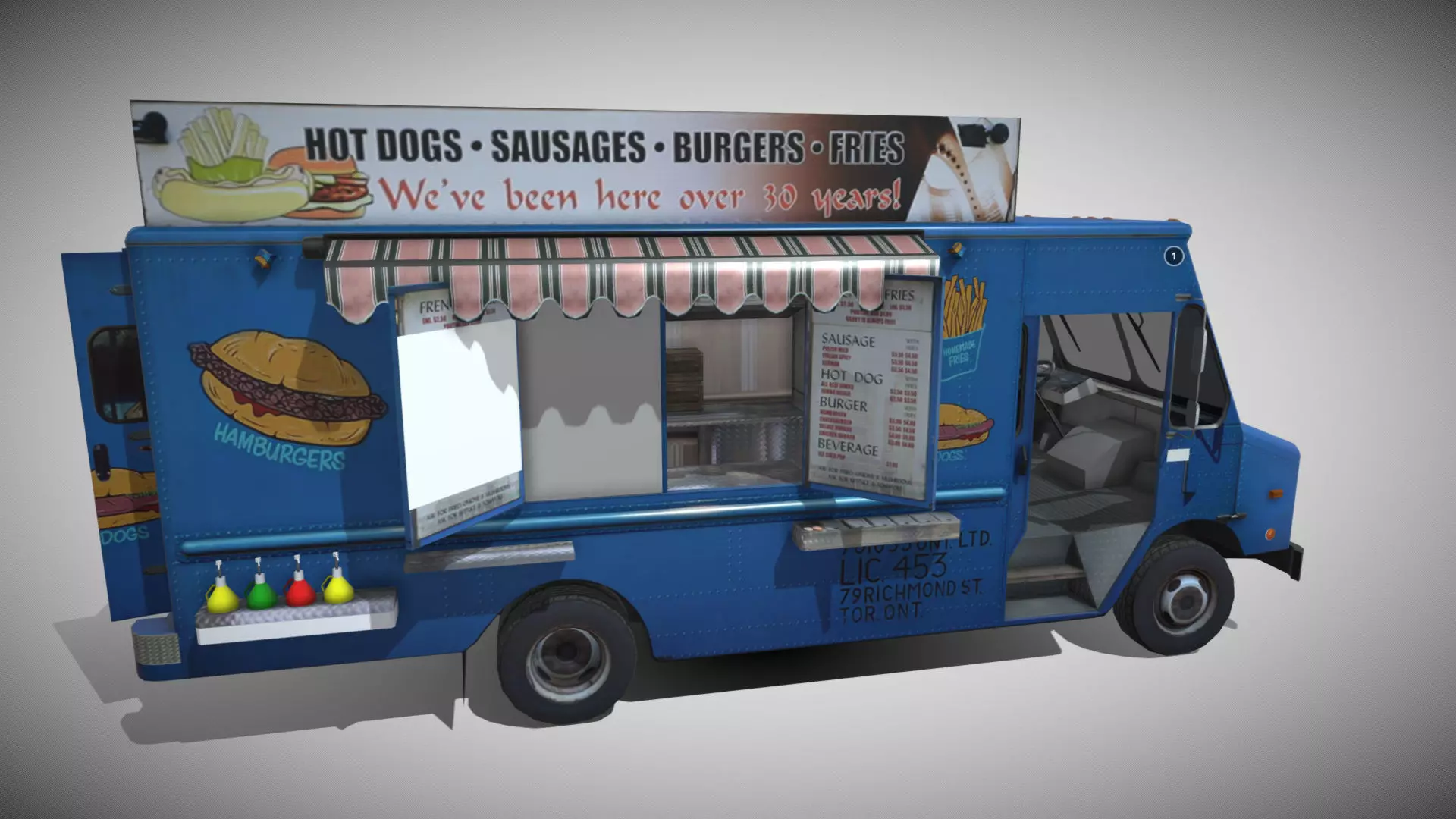 Morgan Olson Food Truck Mr Tasty  livery Low-poly 3D model_14