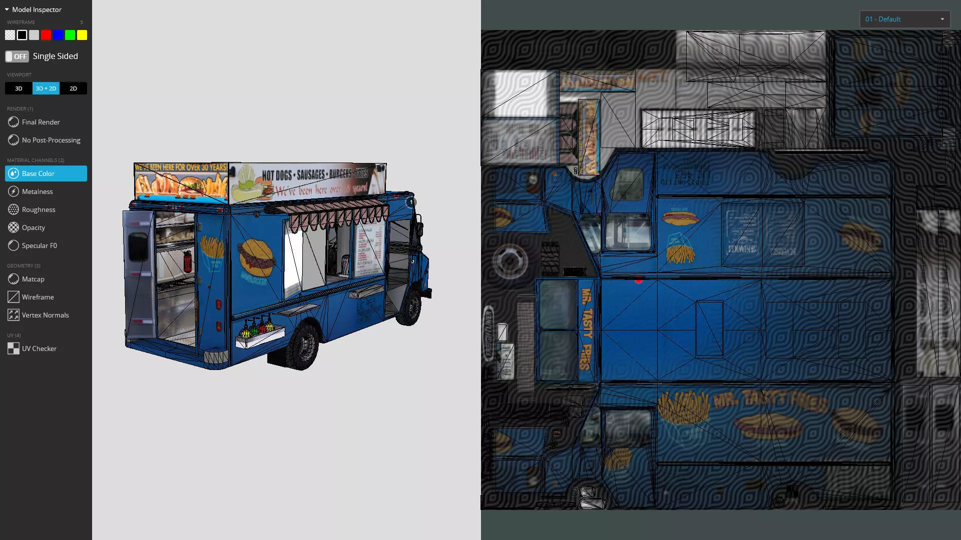 Morgan Olson Food Truck Mr Tasty  livery Low-poly 3D model_4