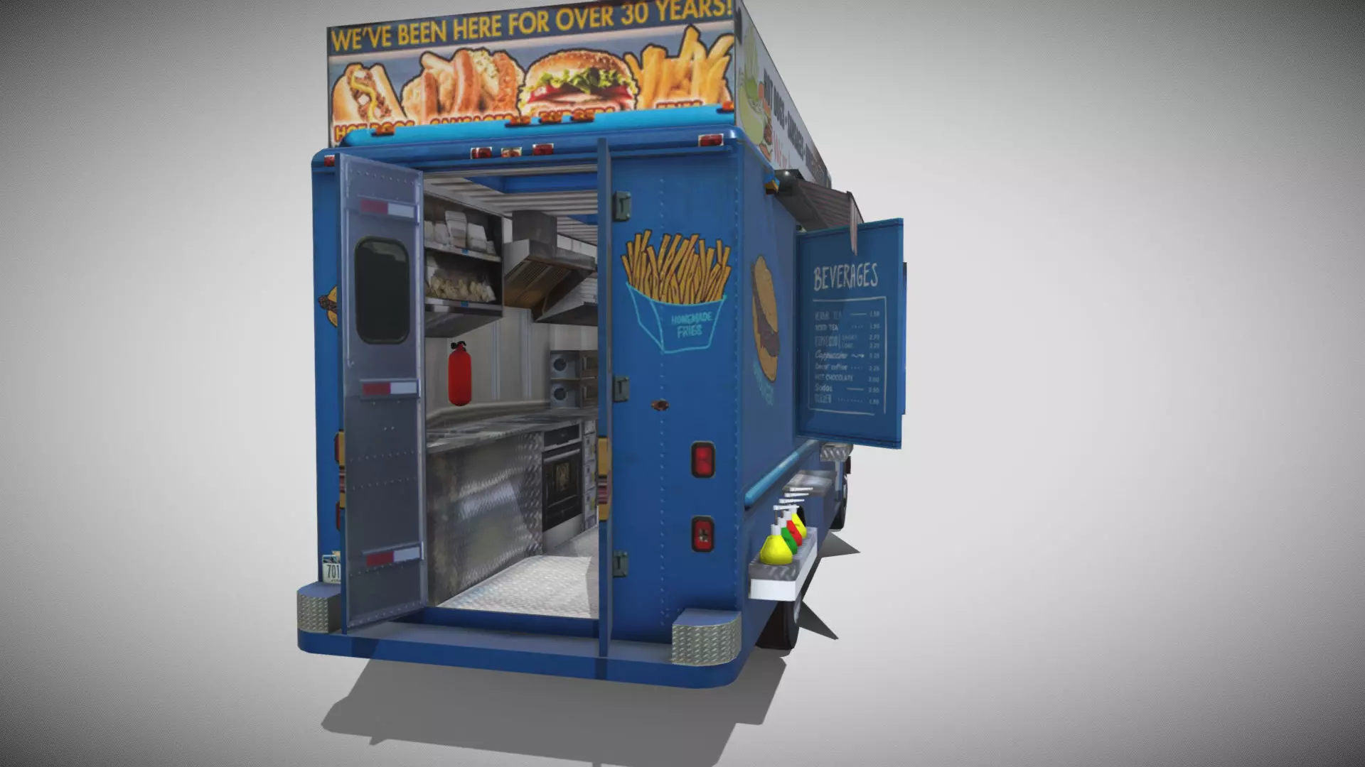 Morgan Olson Food Truck Mr Tasty  livery Low-poly 3D model_13