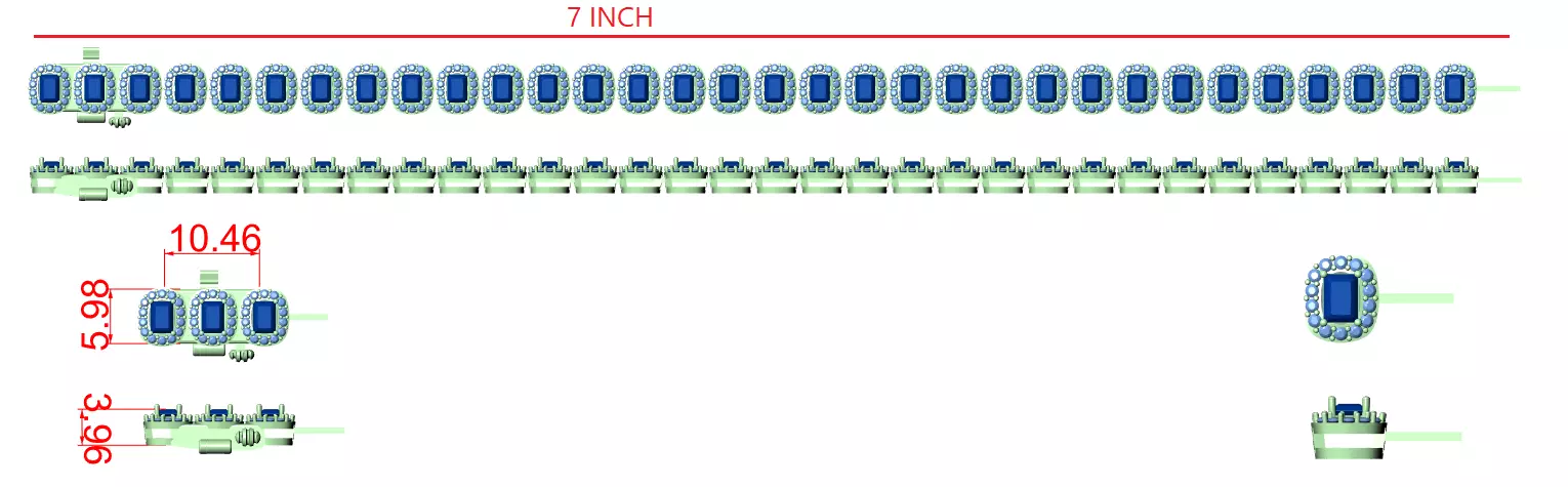 Halo Tennis Bracelet 3dm stl renders Animation video details 3D print model_1