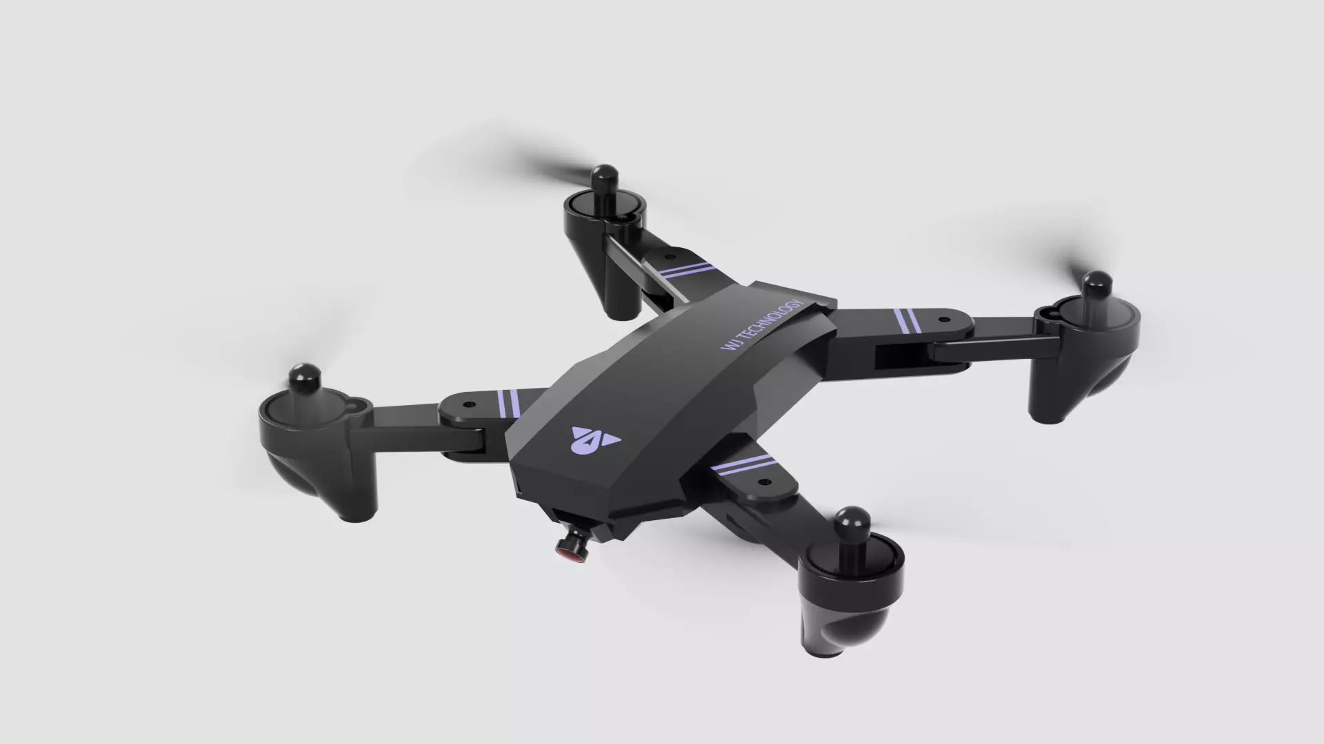 Foldable Quadcopter Drone 3D model_2