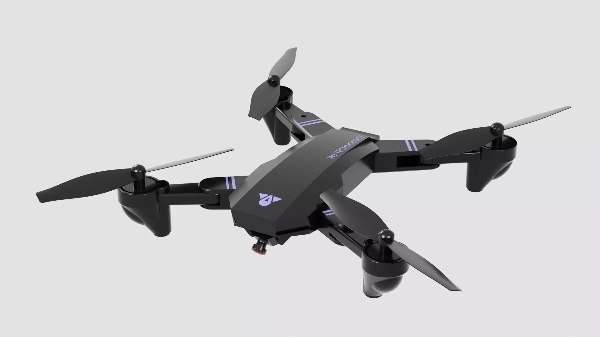 Foldable Quadcopter Drone 3D model_0