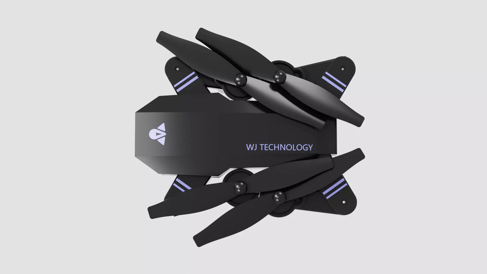 Foldable Quadcopter Drone 3D model_1